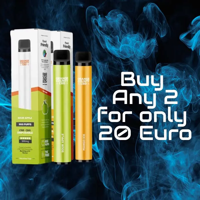 Buy Any 2 | CBD/CBG Disposable Vapes – 3ml (500mg)